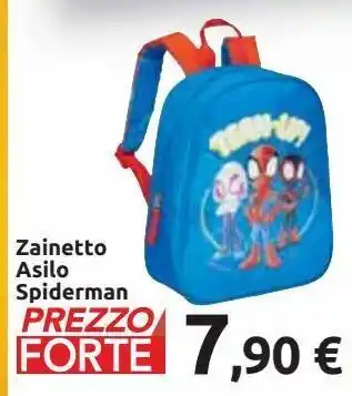 Carrefour Market Zainetto asilo spiderman offerta