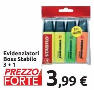 Carrefour Market Evidenziatori boss stabilo offerta