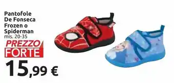 Carrefour Market Pantofole de fonseca frozen o spiderman offerta