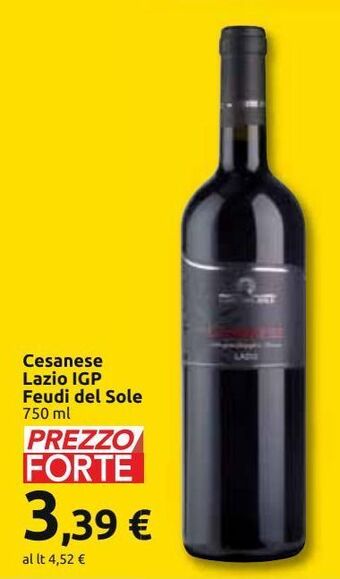 Carrefour Market Cesanese lazio igp feudi del sole offerta