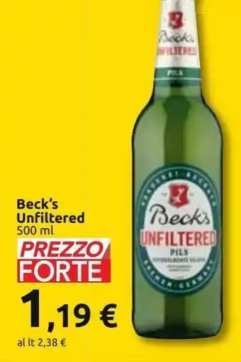 Carrefour Market Beck's unfiltered offerta