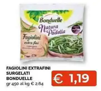 Mercatò Local Bonduelle Fagiolini Extrafini Surgelati gr 450 offerta