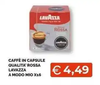 Mercatò Local Lavazza Caffè Capsule Qualita' Rossa A Modo Mio x 16 offerta