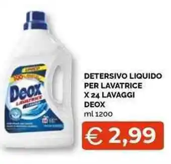Deox Detersivo Liquido Per Lavatrice x 24 Lavaggi ml 1200