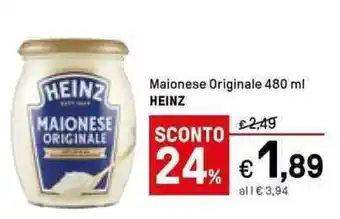 Iper La Grande Heinz Maionese Originale 480 ml offerta