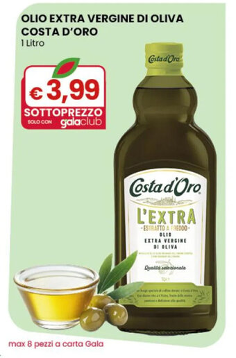 Gala Supermercati Costa D'Oro Olio Extra Vergine di Oliva 1 Litro offerta
