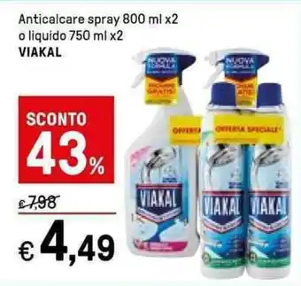 Iper La Grande Viakal Anticalcare spray 800 ml x2 o liquido 750 ml x2 offerta