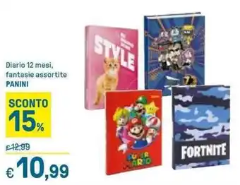 Iper La Grande Panini Diario 12 mesi, fantasie assortite offerta