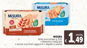 Deco Supermercati Misura fette biscottate g 320 offerta