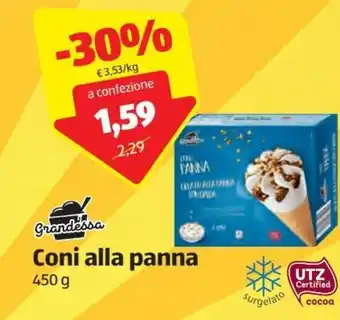 ALDI Grandessa Coni alla panna 450 g offerta