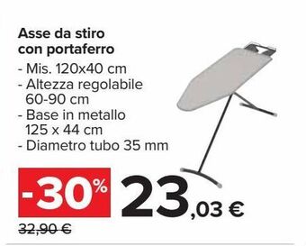 Carrefour Iper Asse da stiro con portaferro offerta
