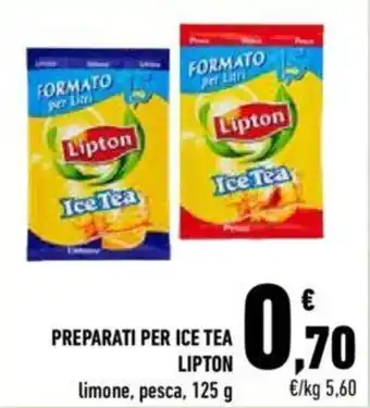 Conad City Lipton Preparati per Ice Tea limone, pesca 125 g offerta