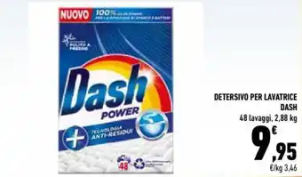 Conad City Dash Detersivo Per Lavatrice 48 lavaggi 2,88 kg offerta