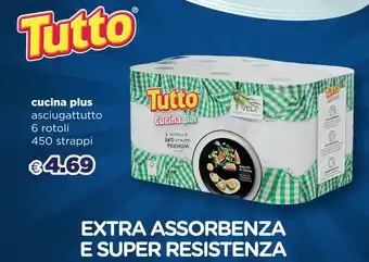 Acqua & Sapone Tutto cucina plus asciugattutto 6 rotoli 450 strappi offerta