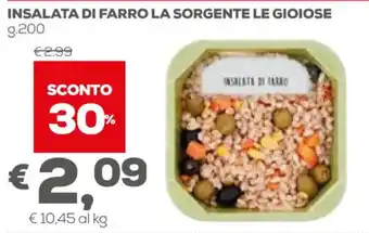 Pan Insalata di Farro La Sorgente Le Gioiose g.200 offerta