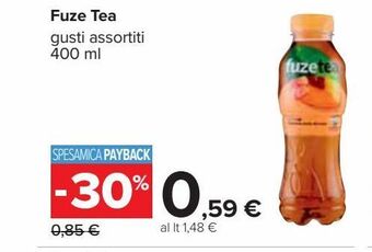 Carrefour Iper Fuze tea gusti assortiti 400 ml offerta