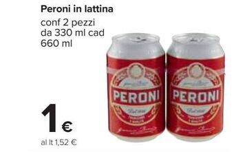 Carrefour Iper Birra peroni offerta