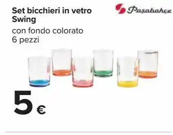 Carrefour Iper Set bicchieri in vetro swing offerta