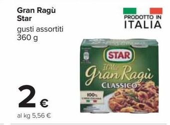 Carrefour Iper Gran ragù star offerta