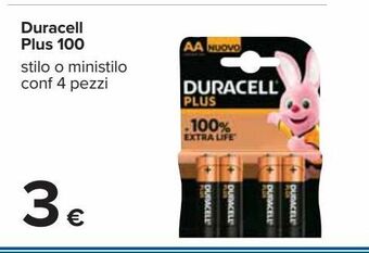 Carrefour Iper Duracell plus 100 offerta