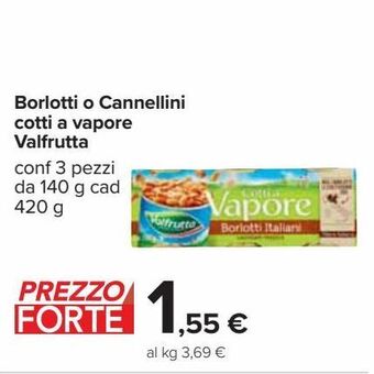 Carrefour Iper Borlotti o cannellini cotti a vapore valfrutta offerta