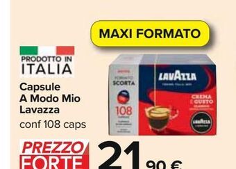 Carrefour Iper Capsule a modo mio lavazza offerta