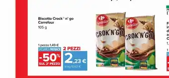 Carrefour Iper Biscotti crock'n'go carrefour 105 - 2 pezzi offerta
