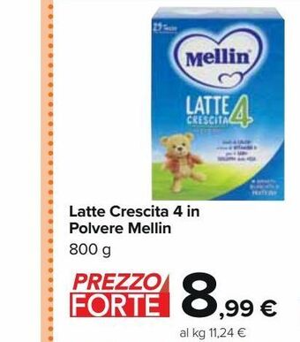 Carrefour Iper Latte crescita 4 in polvere mellin 800g offerta