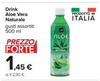 Carrefour Iper Drink aloe vera naturale gusti assortiti 500 ml offerta