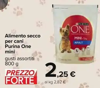 Carrefour Iper Alimento secco per cani purina one mini offerta
