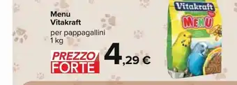 Menu vitakraft per paggallini 1 kg