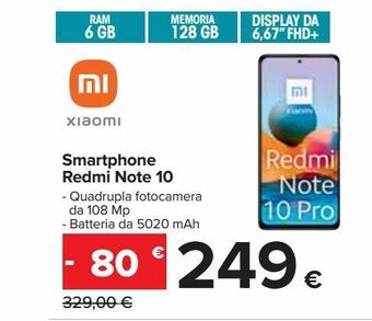 Smartphone redmi note 10