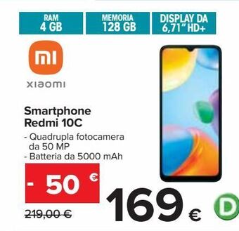 Carrefour Iper Smartphone redmi 10c offerta