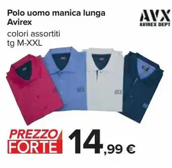 Carrefour Iper Polo uomo manica lunga avirex offerta
