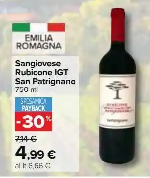 Carrefour Iper Sangiovese rubicone igt san patrignano 750 ml offerta