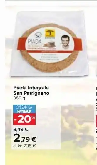 Carrefour Iper Piada integrale san patrignano offerta