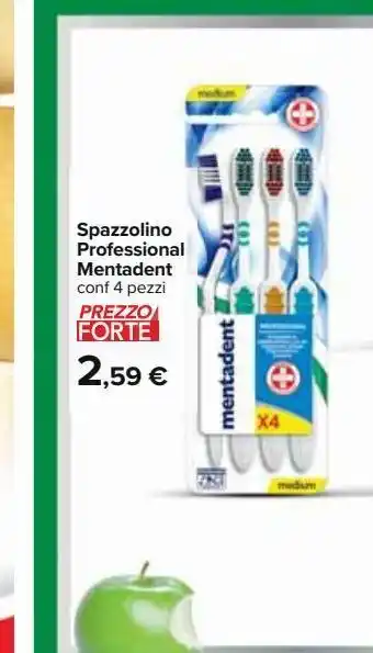 Carrefour Iper Spazzolino professional mentadent 4 pz offerta