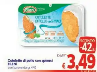 A&O Fileni Cotolette di pollo offerta