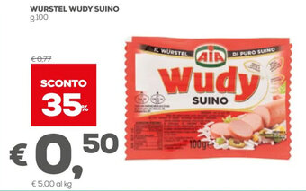 Pan AIA Wurstel Wudy Suino g.100 offerta