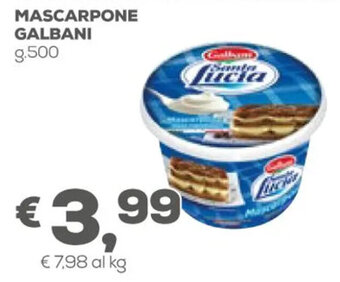 Pan Galbani Santa Lucia Mascarpone g.500 offerta
