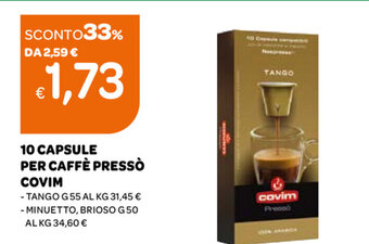 10 Capsule Per Caffè Pressò Covim
