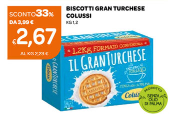 Ekom Biscotti Gran Turchese Colussi KG 1,2 offerta