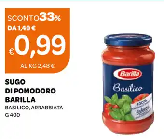 Ekom Sugo Di Pomodoro Barilla Basilico, Arrabbiata G 400 offerta