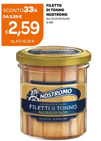 Ekom Filetto Di Tonno Nostromo All'Olio Di Oliva G180 offerta