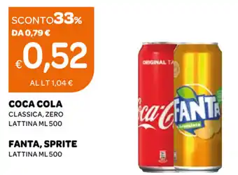 Ekom Coca Cola ML 500 e Fanta, Sprite ML 500 offerta