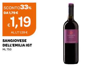 Ekom Sangiovese Dell'Emilia IGT ML 750 offerta