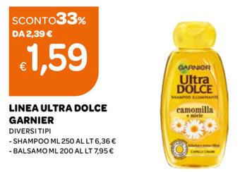 Ekom Linea Ultra Dolce Garnier Diversi Tipi offerta