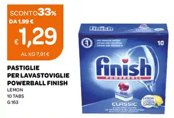 Ekom Pastiglie Per Lavastoviglie Powerball Finish Lemon 10 Tabs G 163 offerta