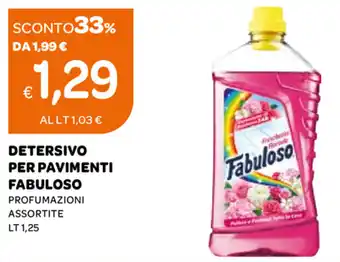 Ekom Detersivo Per Pavimenti Fabuloso LT 1,25 offerta