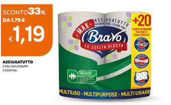 Ekom Asciugatutto 2 Veli 100 Strappi X 2 Rotoli offerta